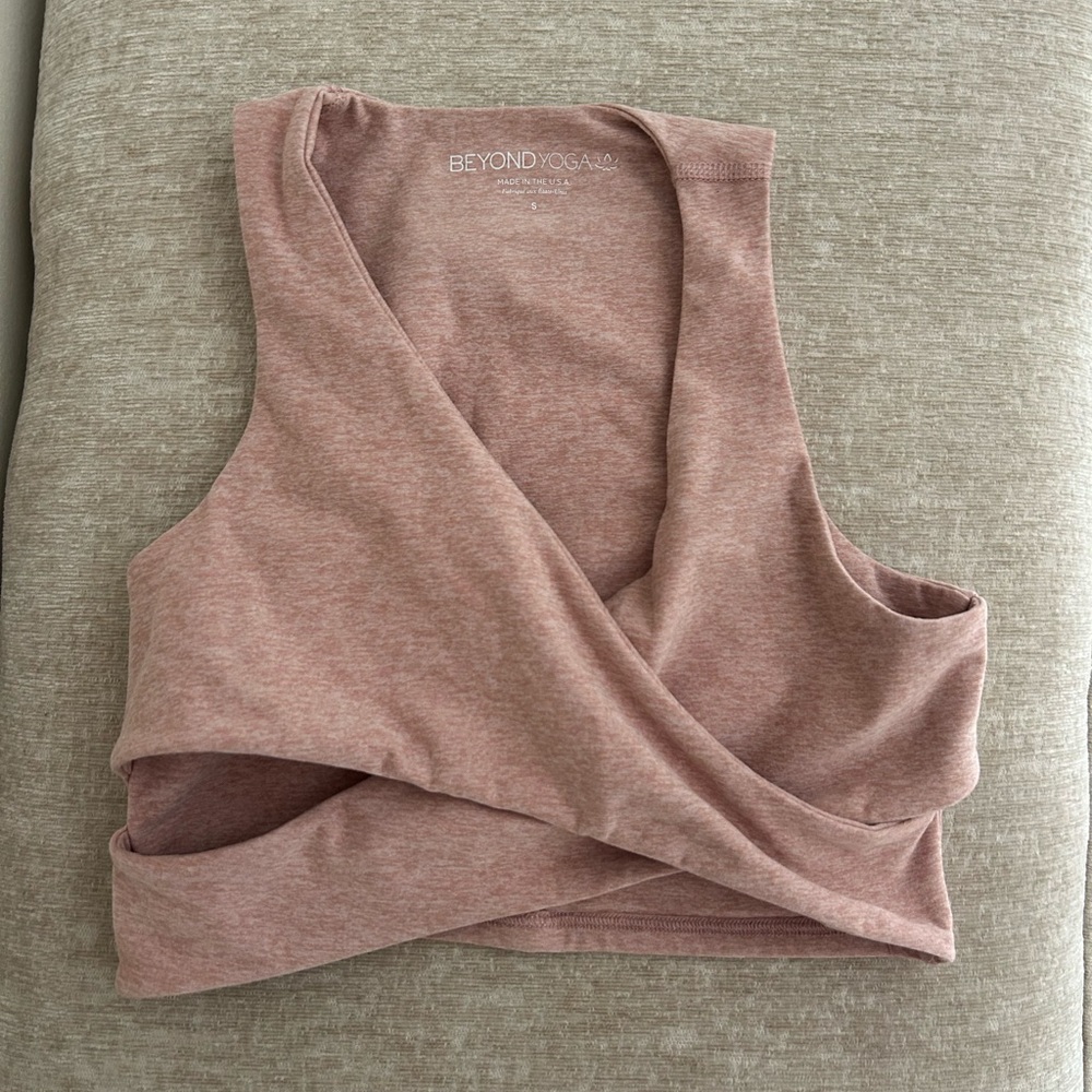 Beyond Yoga Mauve Wrap Crop Top